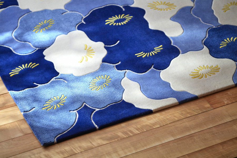超貴重 激レア 山形段通 玄関マット 竹の園 最高級 手織り 日本製 絨毯 